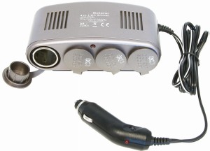 ROZGAŁĘZIACZ CZWÓRNIK GNIAZDA ZAPALNICZKI 12V 10A