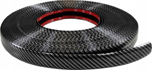 NAKŁADKI NA PROGI LISTWA OZDOBNA GUMOWA CARBON 1M (SZEROKOŚĆ 3 CM)