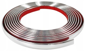 LISTWA OZDOBNA TAŚMA CHROMOWANA CHROM 14 MM 4 M