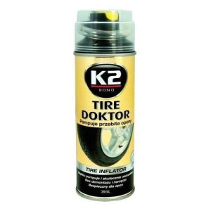 K2 TIRE DOKTOR KOŁO ZAPASOWE W SPRAYU ŚRODEK DO PRZEBITYCH OPON 398ML