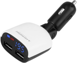 ŁADOWARKA 2xUSB WOLTOMIERZ Z ALARMEM 3.4A