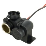 PODWÓJNE GNIAZDO ZAPALNICZKI 12V WODOSZCZELNE, HERMETYCZNE